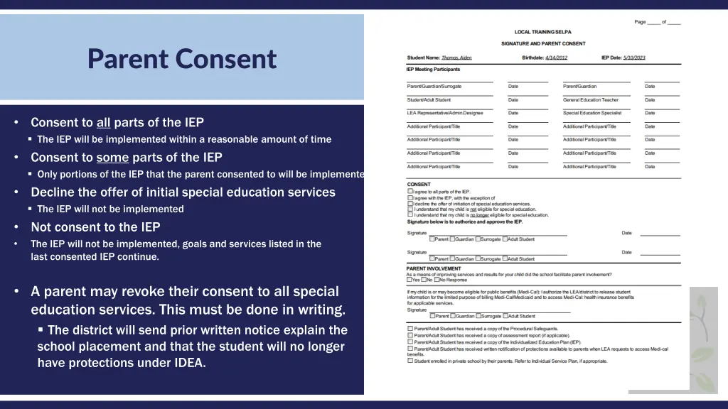 parent consent