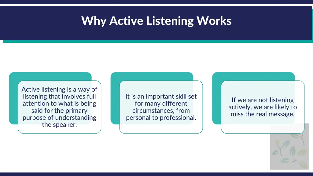 why active listening works