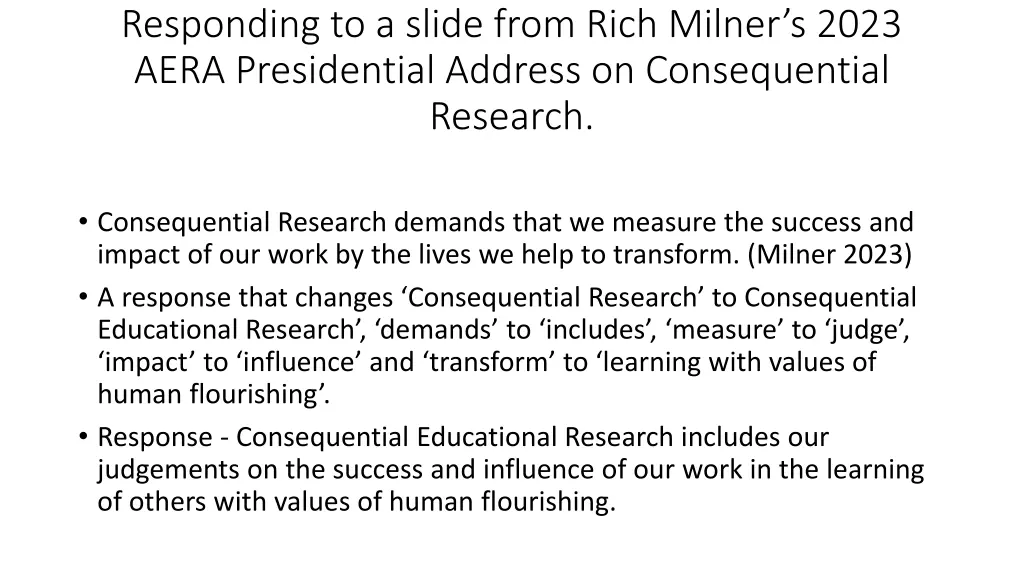 responding to a slide from rich milner s 2023