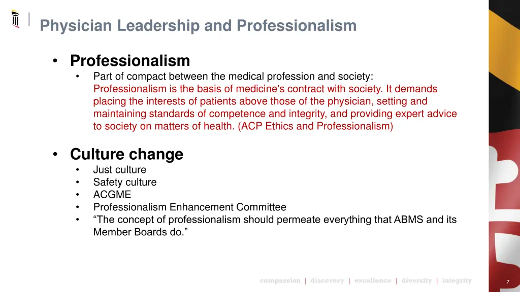 physician leadership and professionalism