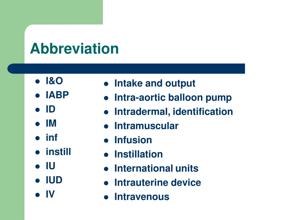 abbreviation 1