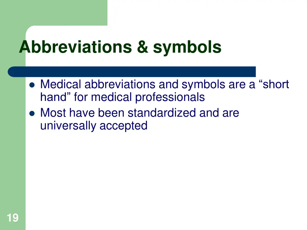 abbreviations symbols