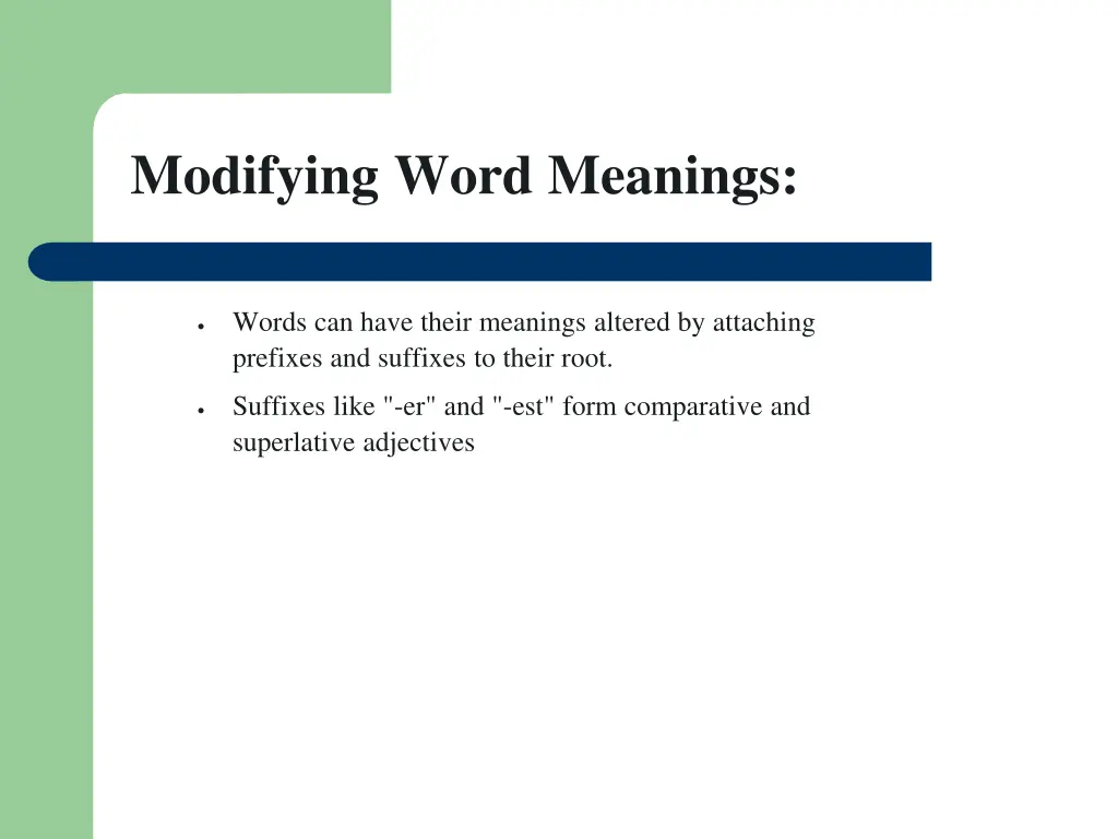 modifying word meanings
