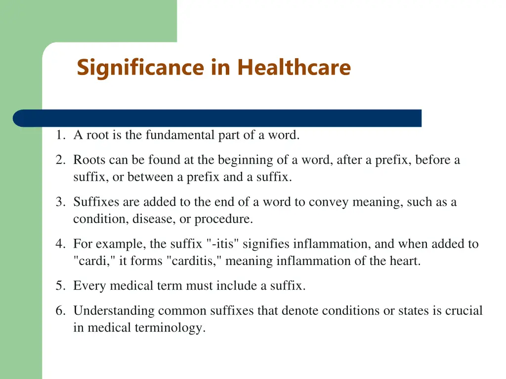 significance in healthcare