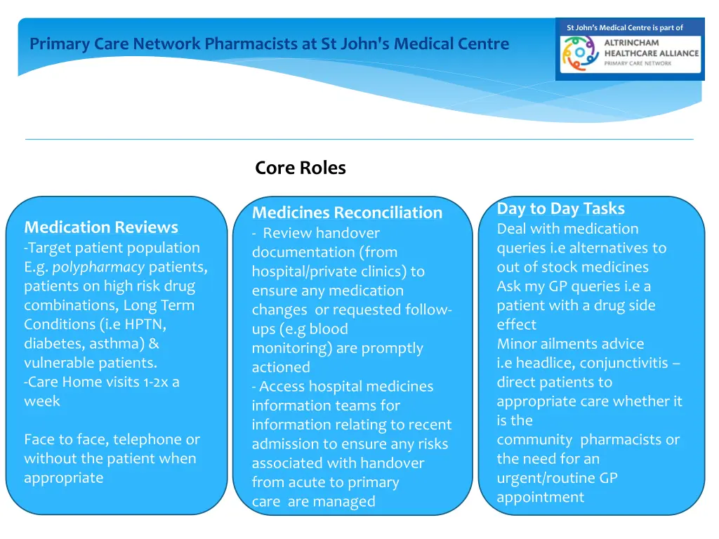 st john s medical centre is part of 1