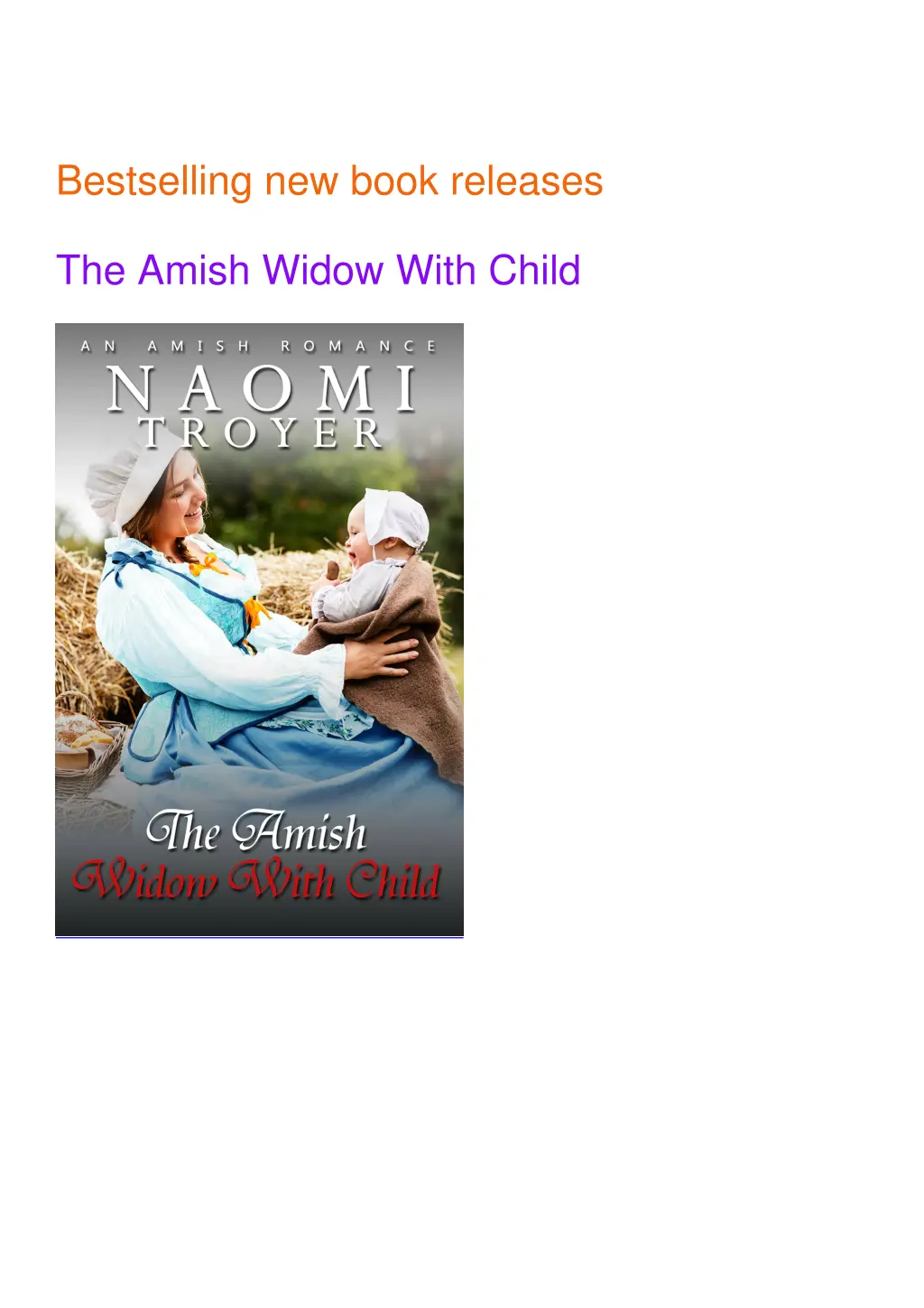 bestselling new book releases the amish widow