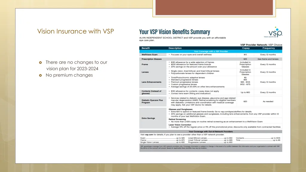 vision insurance with vsp