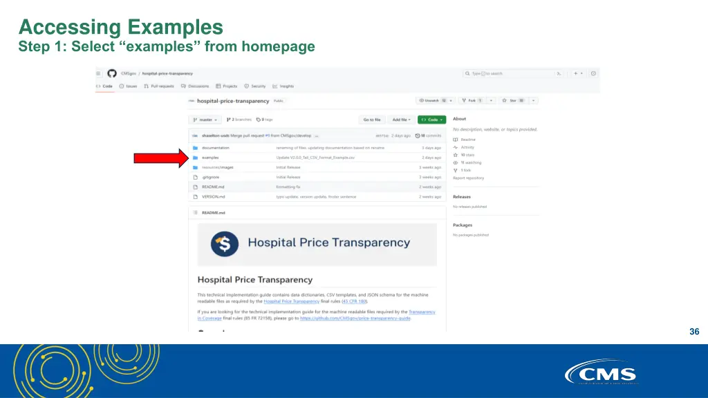 accessing examples step 1 select examples from