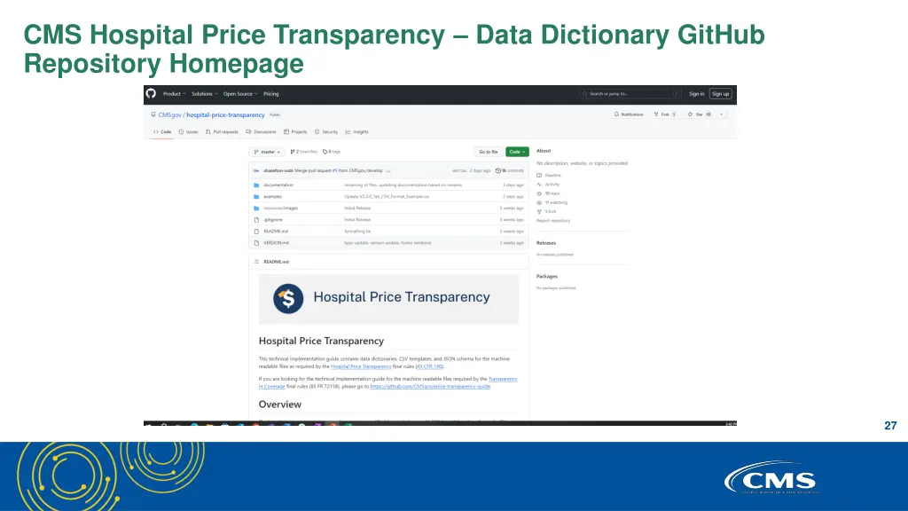 cms hospital price transparency data dictionary