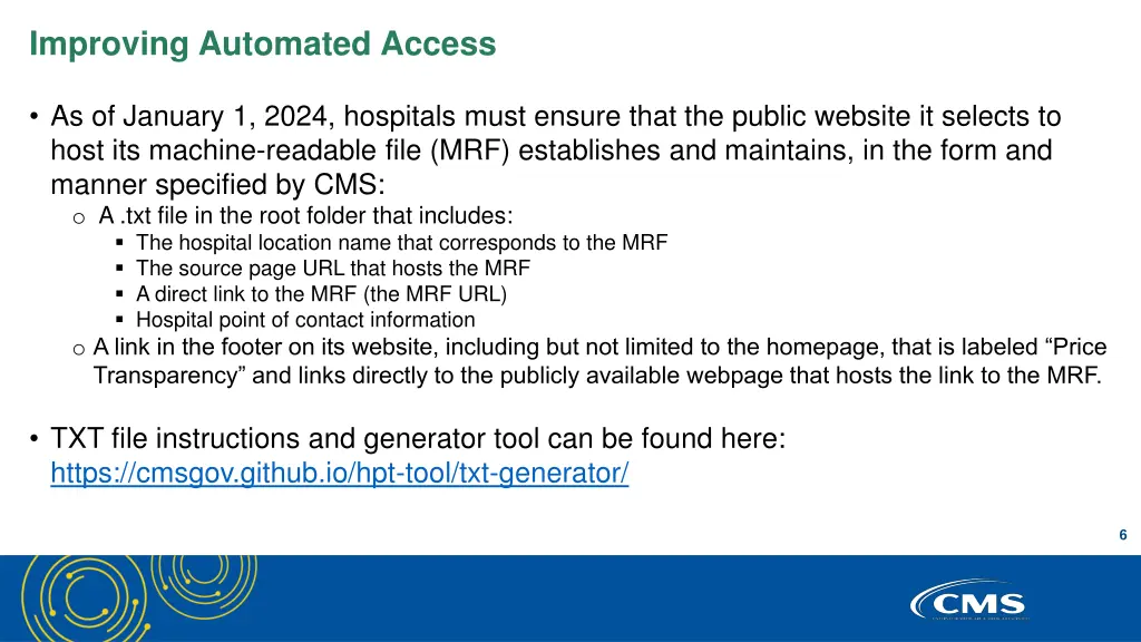 improving automated access