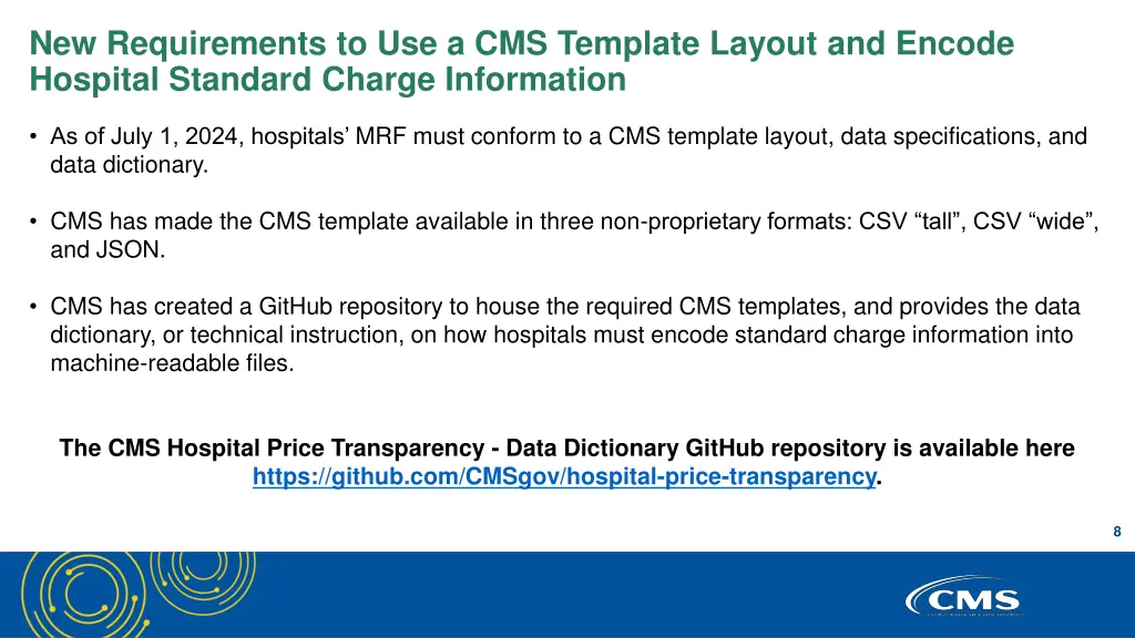 new requirements to use a cms template layout