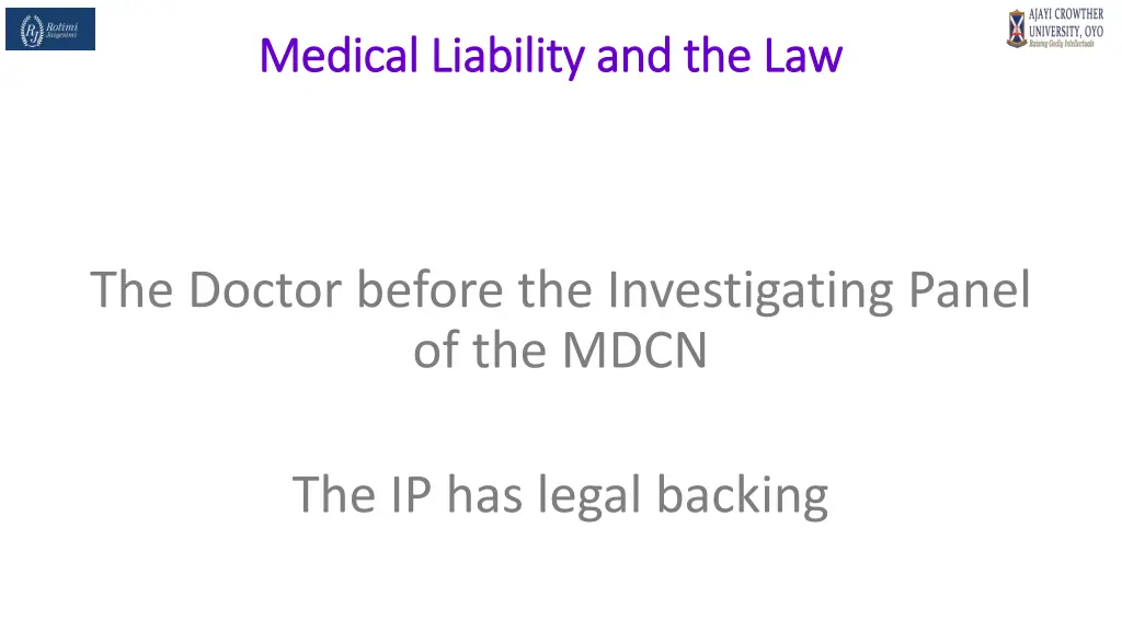 medical liability and the law medical liability 18