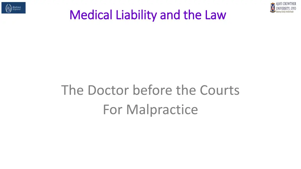 medical liability and the law medical liability 20