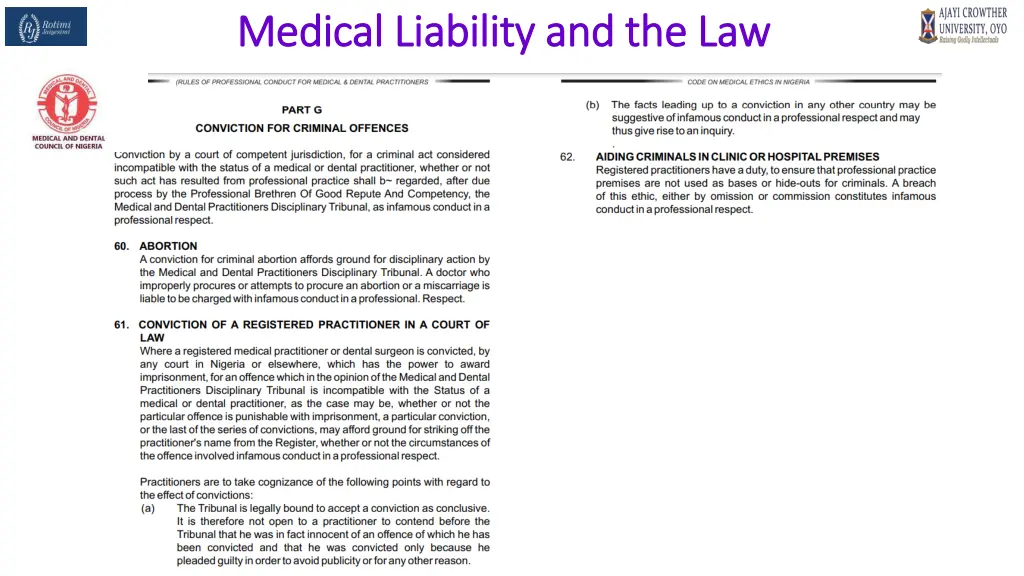 medical liability and the law medical liability 36