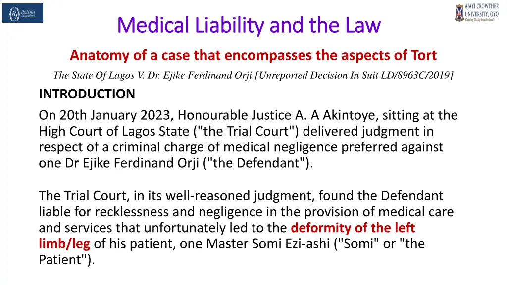 medical liability and the law medical liability 41