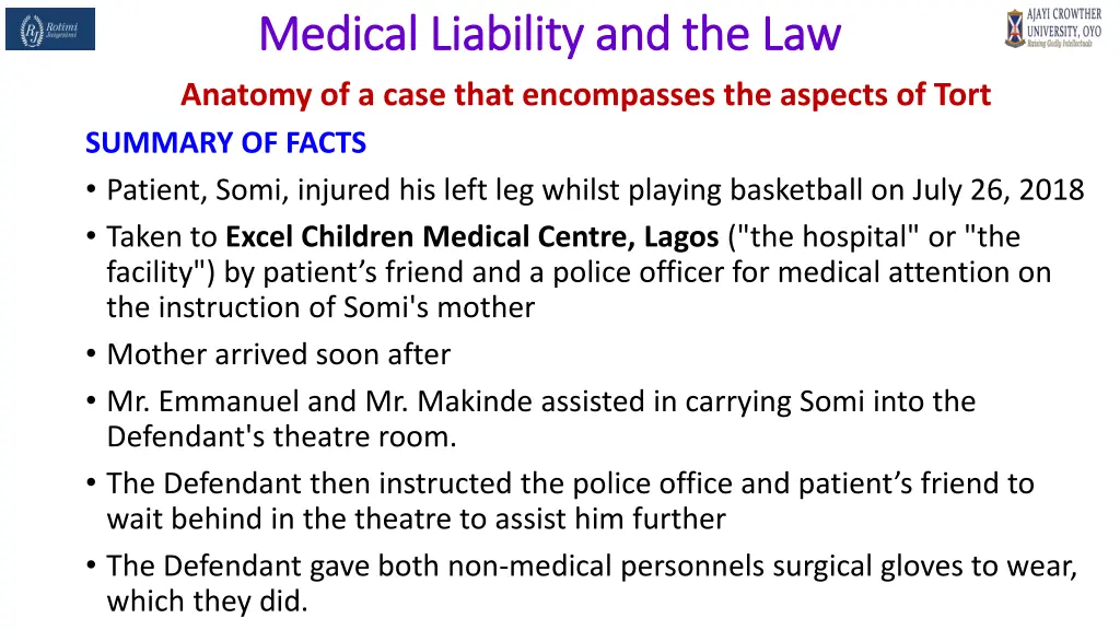 medical liability and the law medical liability 42