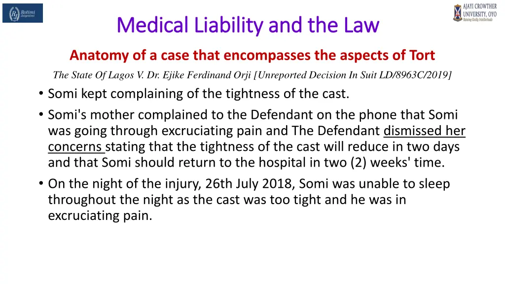 medical liability and the law medical liability 44