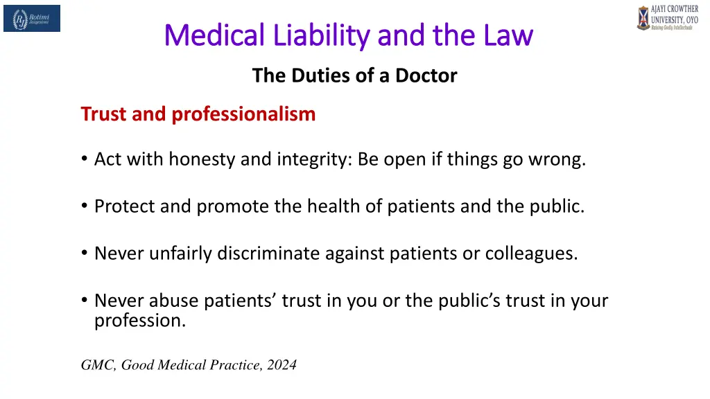 medical liability and the law medical liability 6