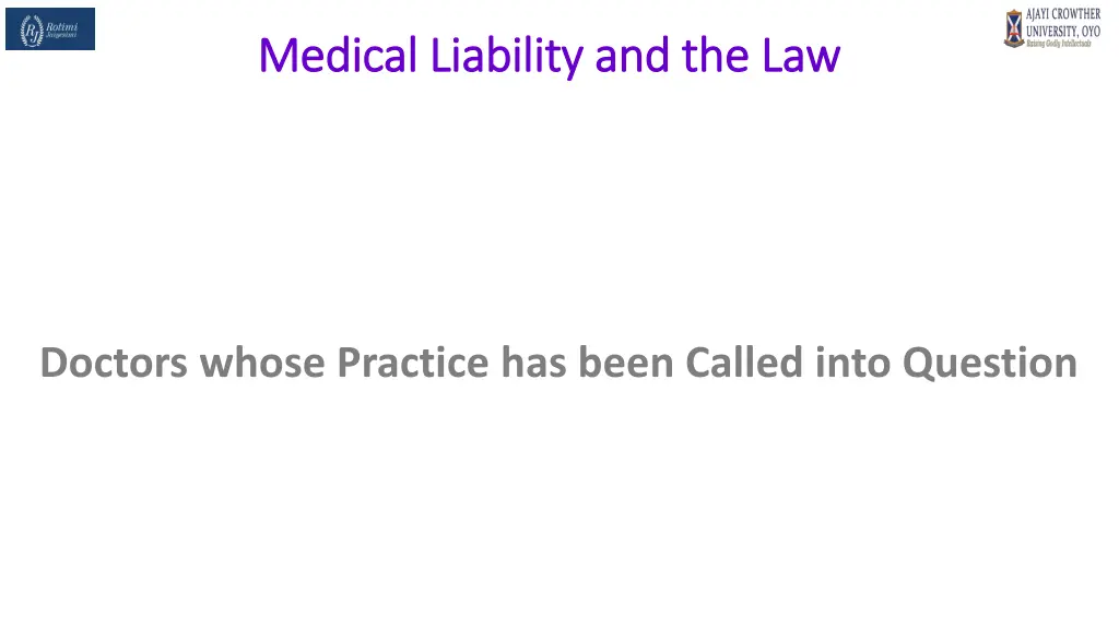 medical liability and the law medical liability 7
