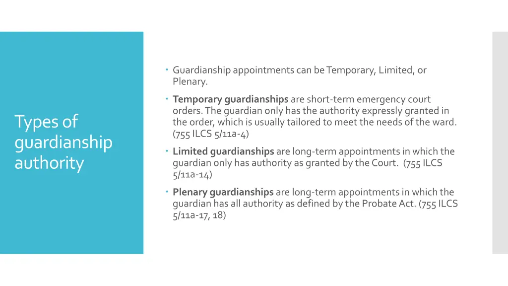 guardianship appointments can be temporary