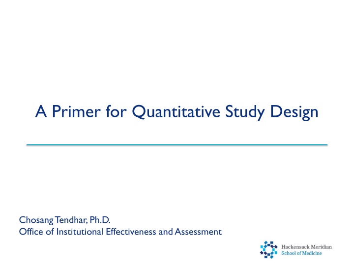 a primer for quantitative study design