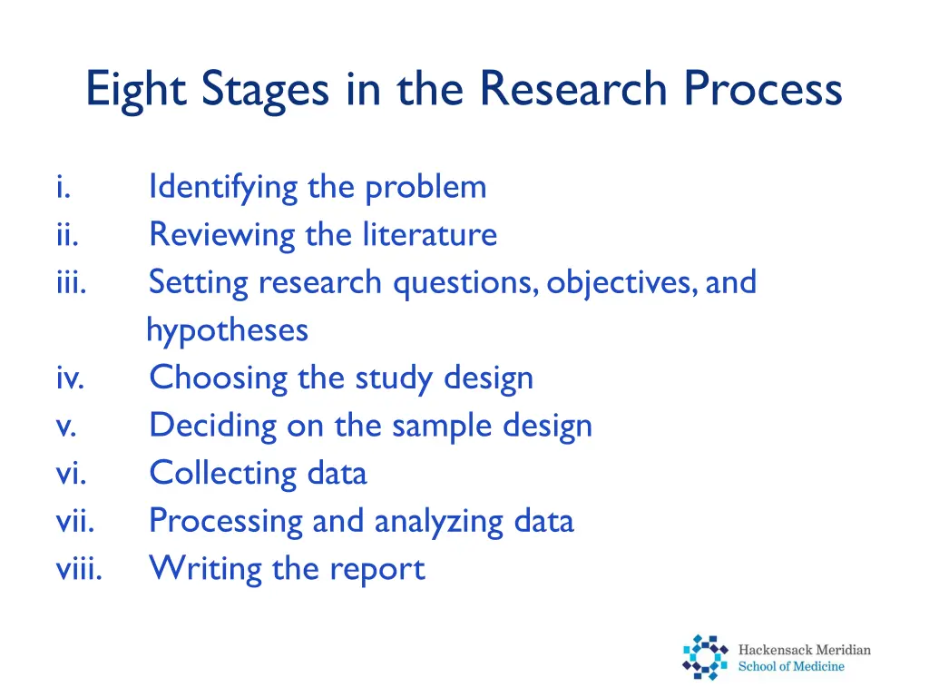 eight stages in the research process 1