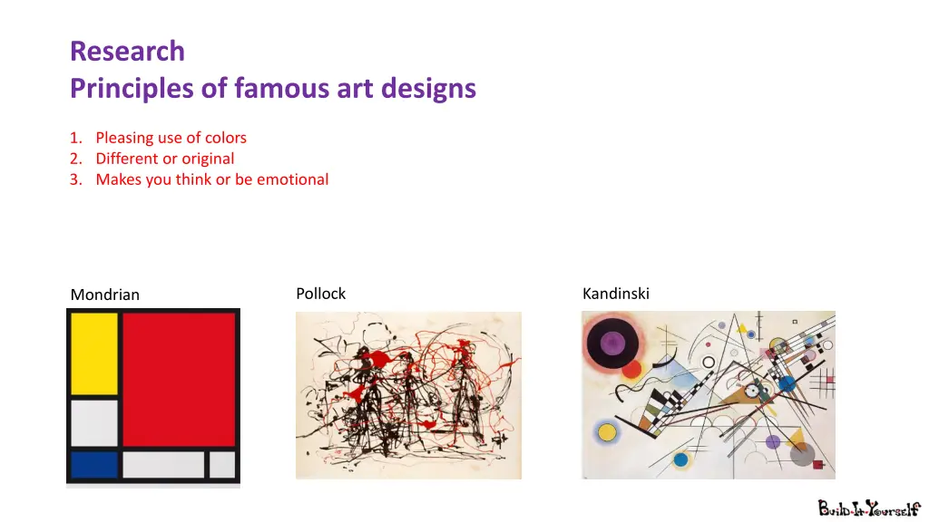 research principles of famous art designs 1