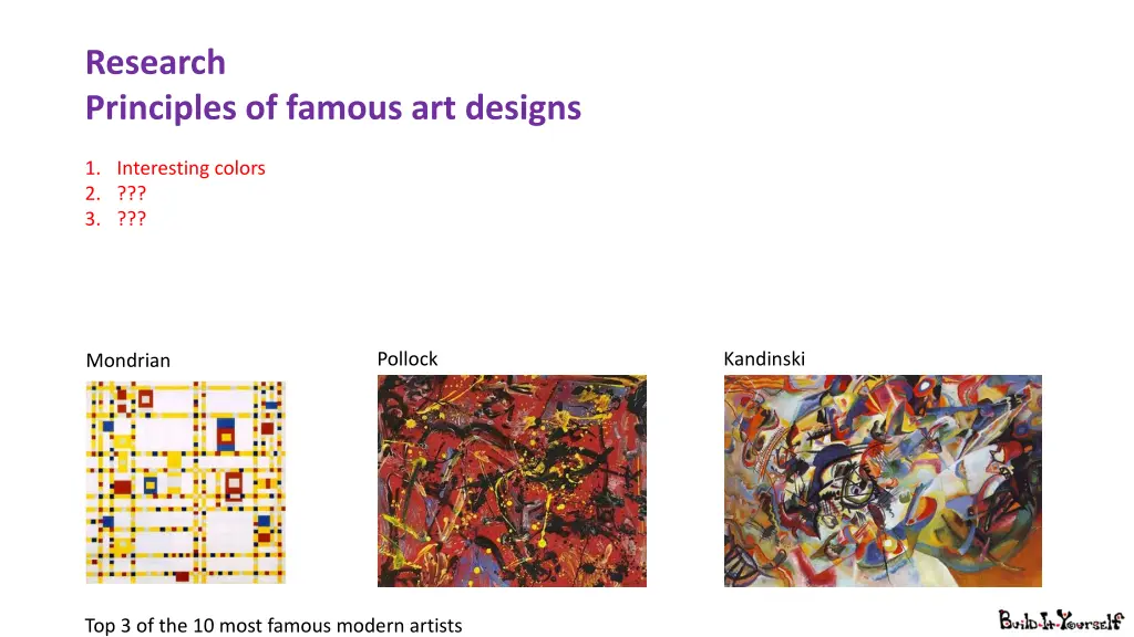 research principles of famous art designs