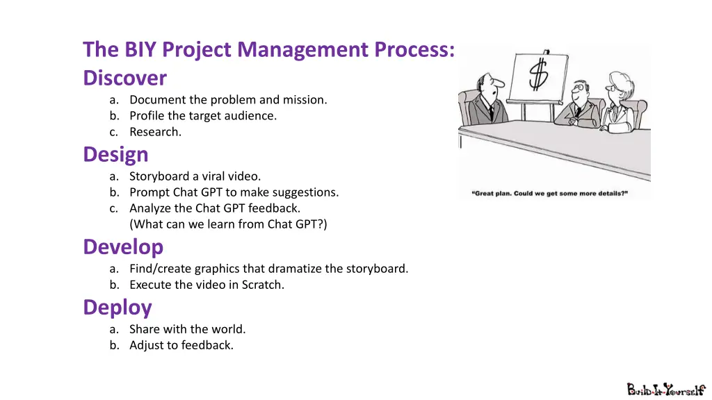 the biy project management process discover