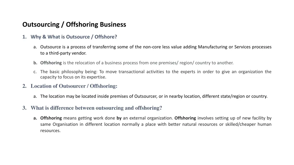 outsourcing offshoring business 1