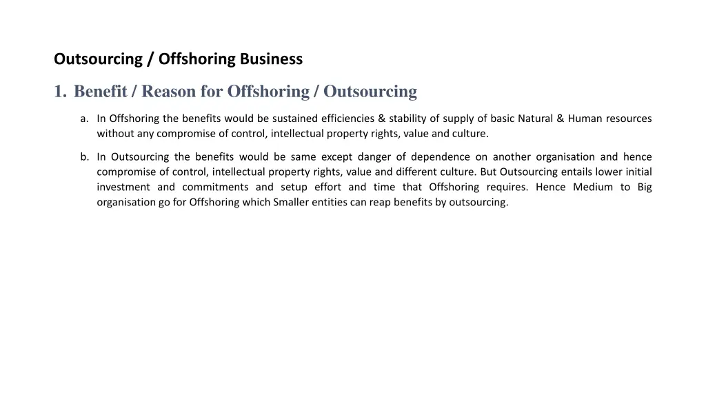 outsourcing offshoring business 2