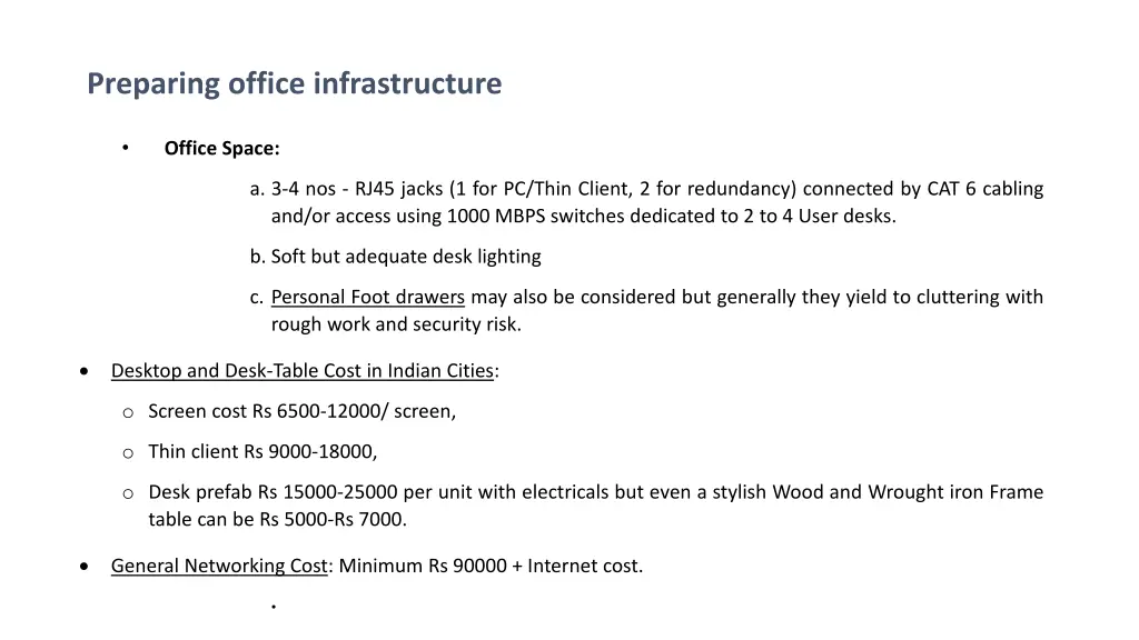 preparing office infrastructure 1