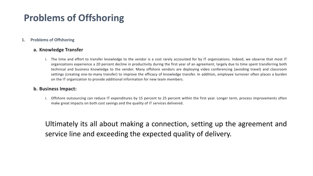 problems of offshoring 3