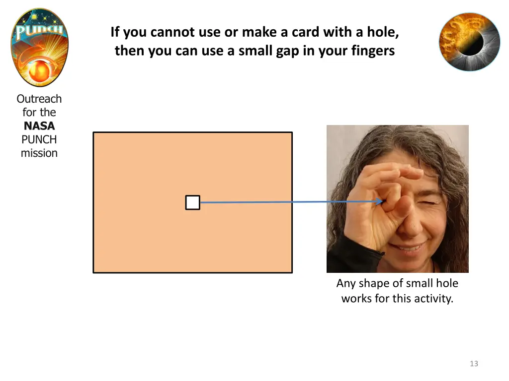 if you cannot use or make a card with a hole then