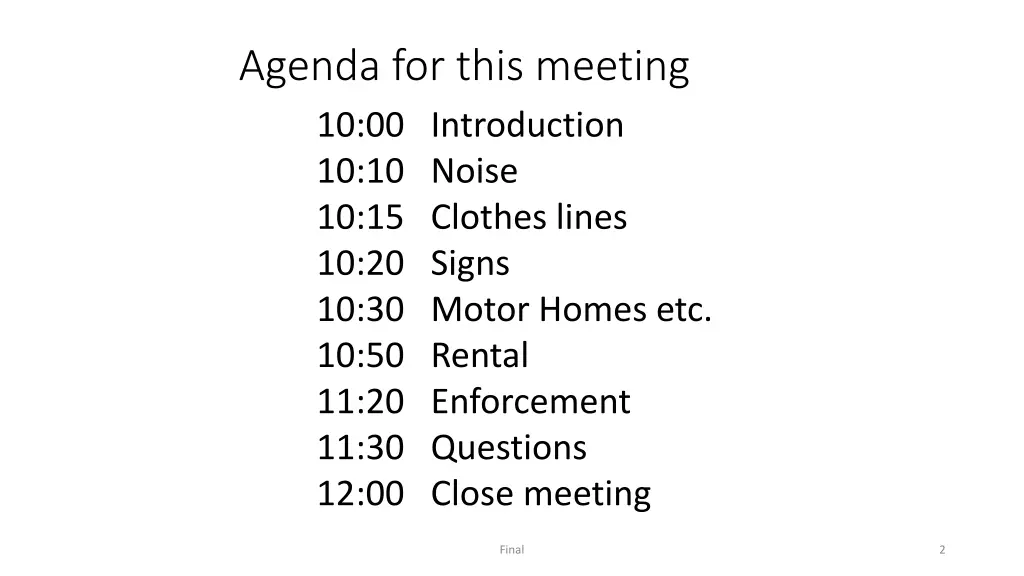 agenda for this meeting 10 00 introduction