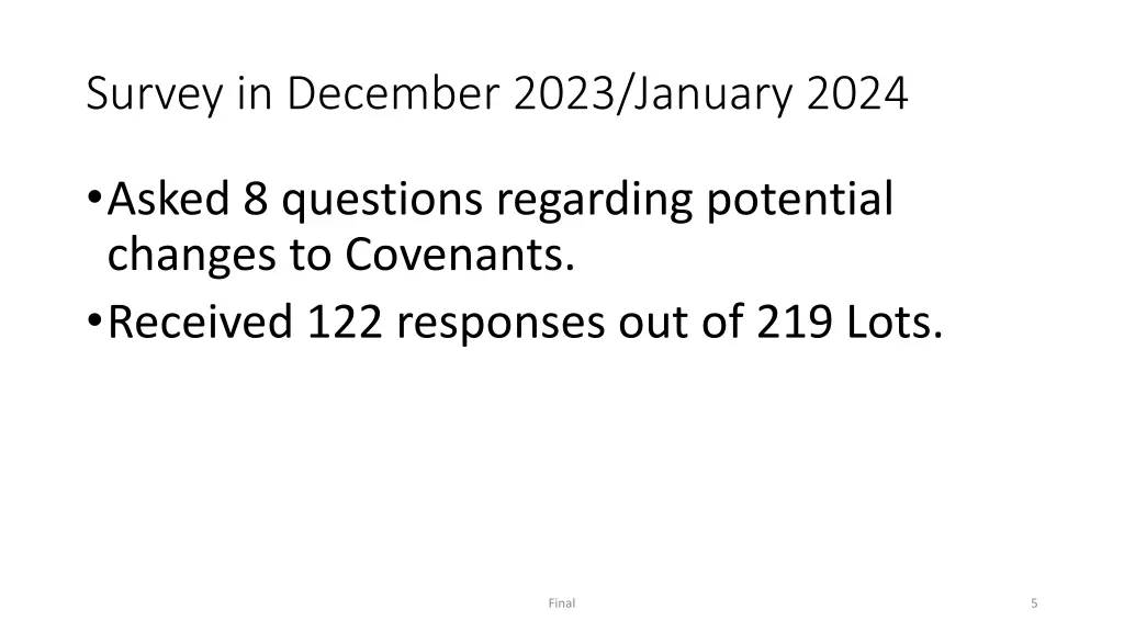 survey in december 2023 january 2024