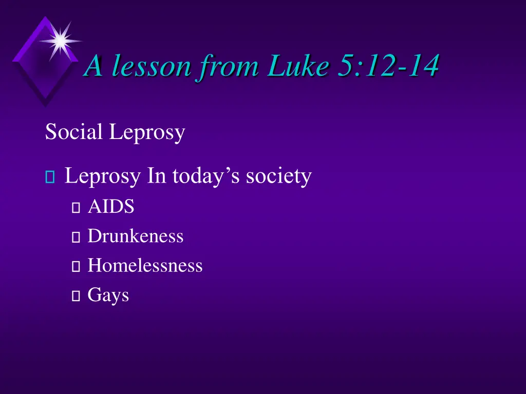 a lesson from luke 5 12 14