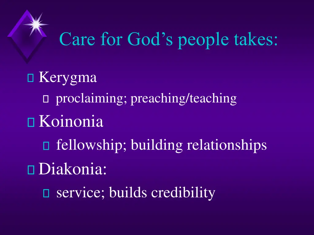 care for god s people takes