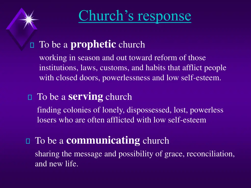 church s response