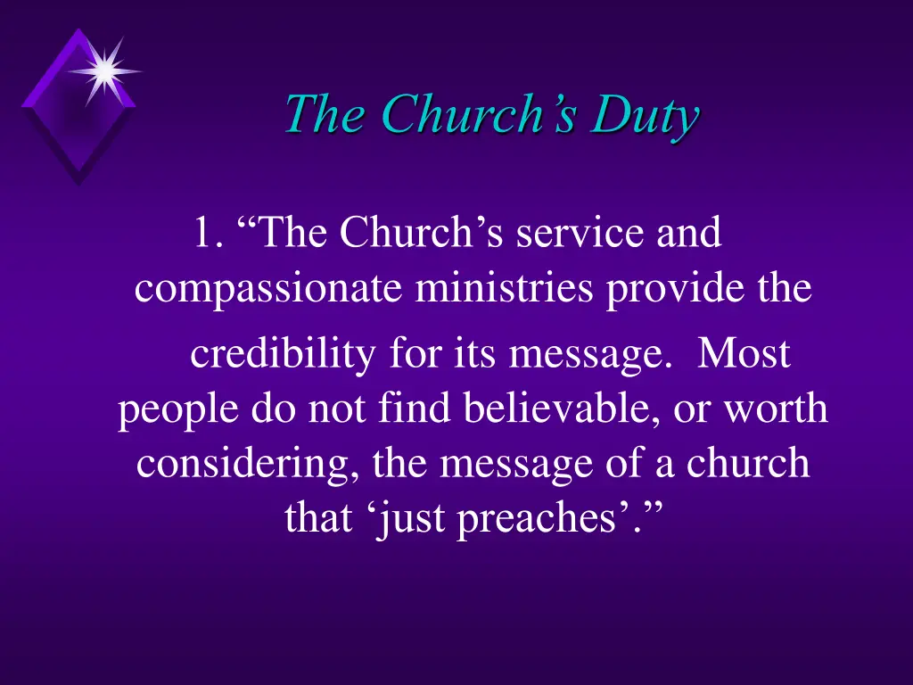 the church s duty