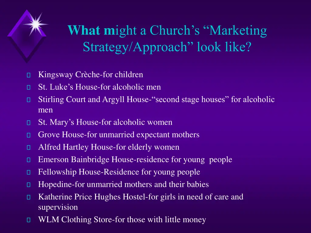 what m ight a church s marketing strategy 1