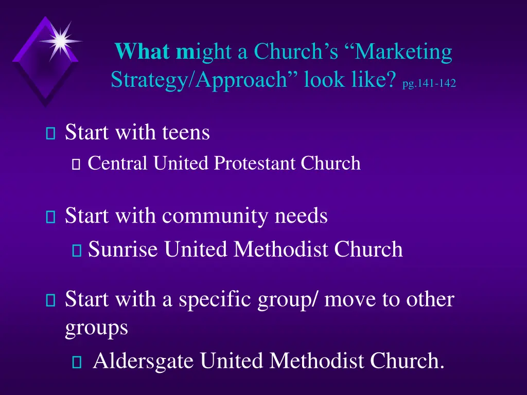 what m ight a church s marketing strategy