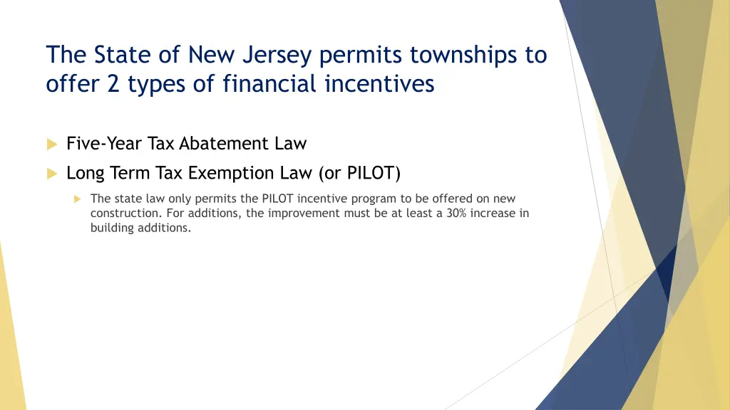 the state of new jersey permits townships