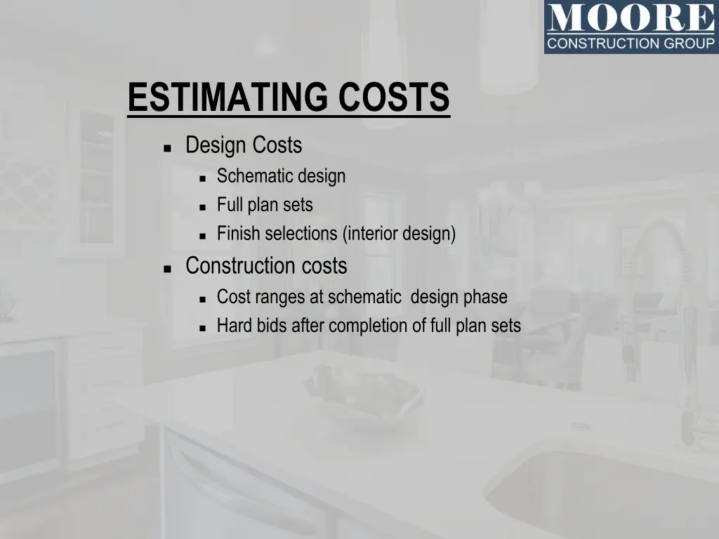 estimating costs