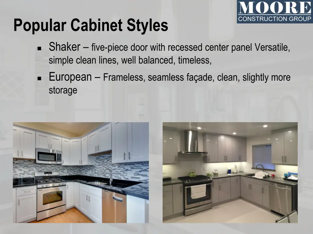 popular cabinet styles