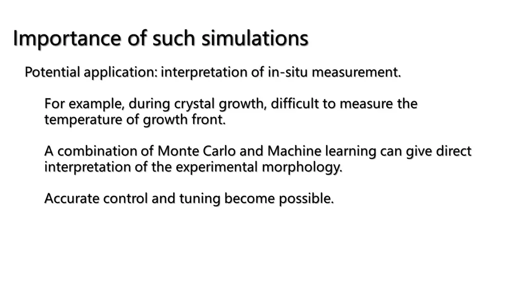 importance of such simulations