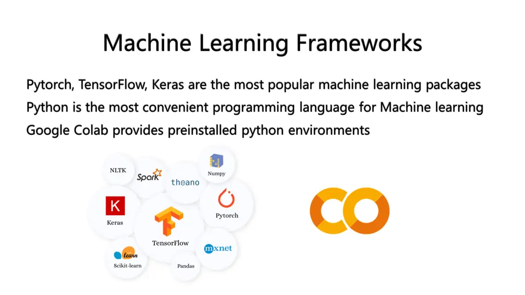 machine learning frameworks