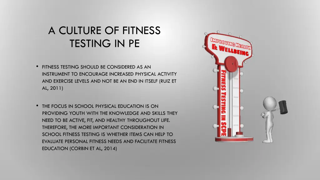 a culture of fitness testing in pe