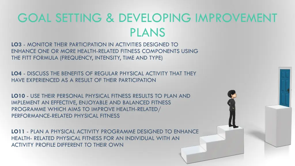 goal setting developing improvement plans