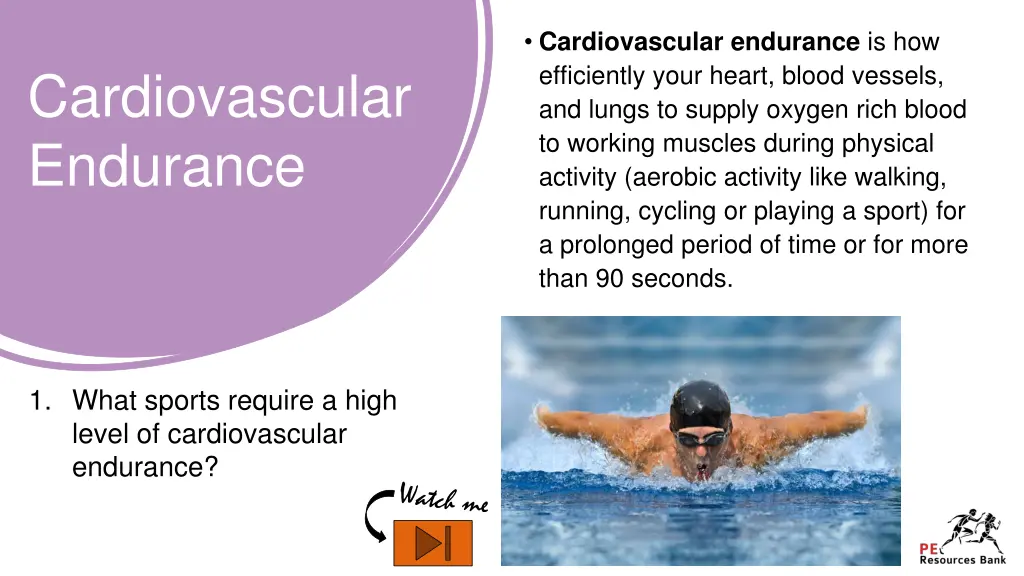 cardiovascular endurance is how efficiently your